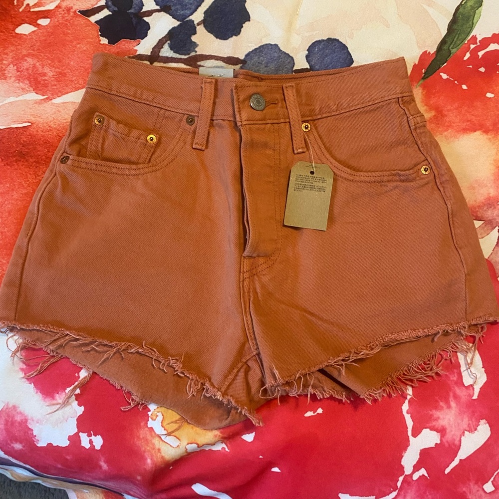 Levi’s Burnt Orange jean shorts